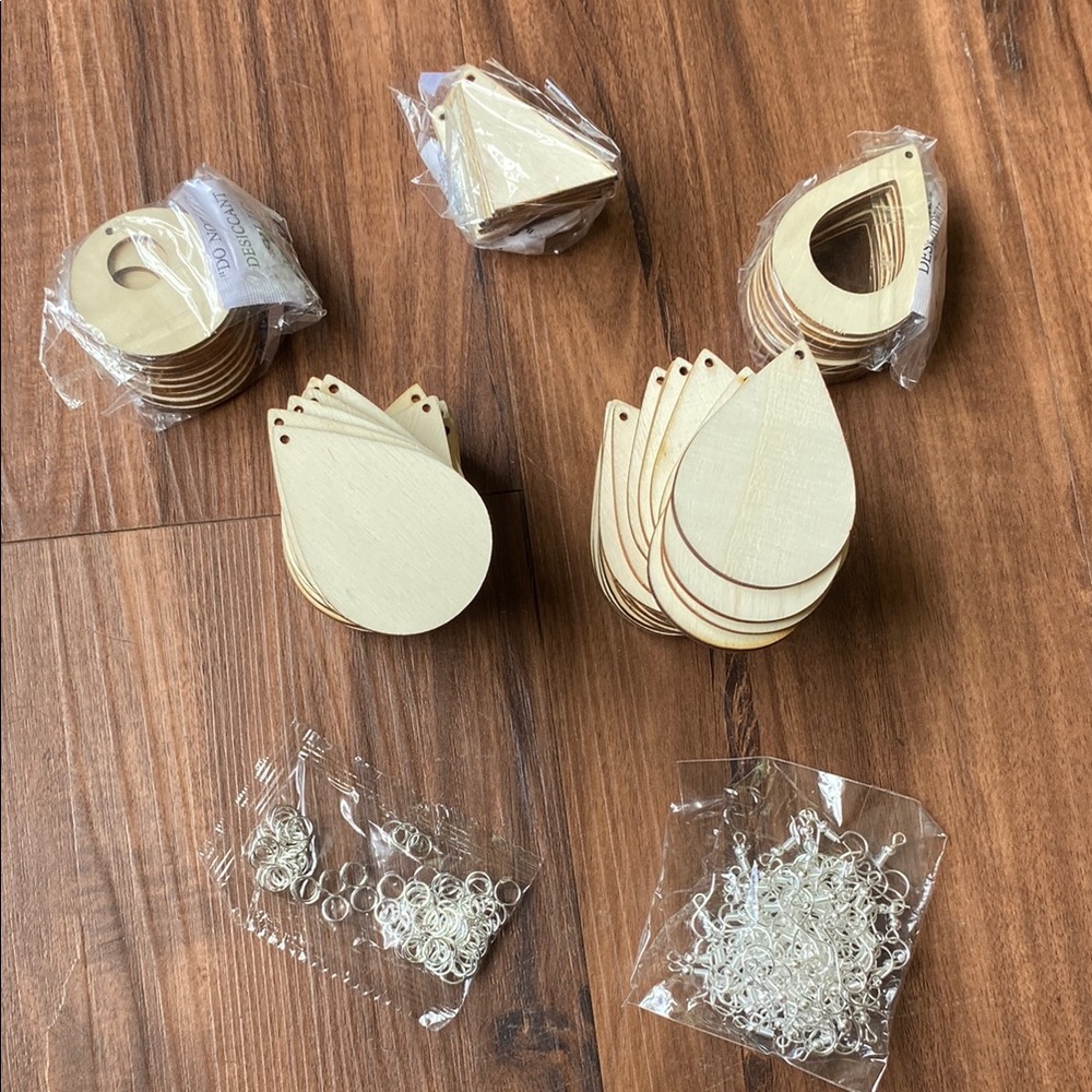 Unfinished Wood Earrings Craft Set
